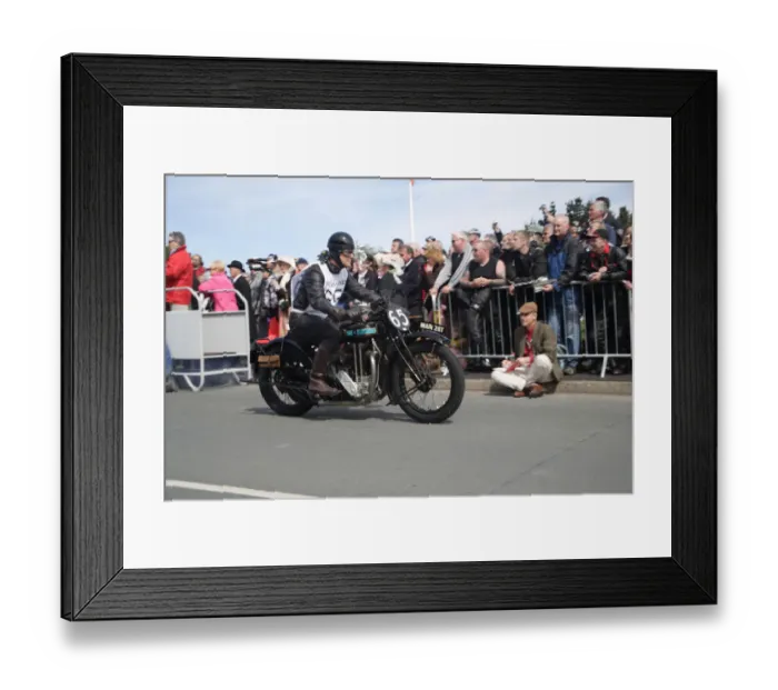 Framed Print : Trevor Moore (1929 Triumph), No. 65, 2007 Re-enactment Framed Print : Trevor Moore (1929 Triumph), No. 65, 2007 Re-enactment