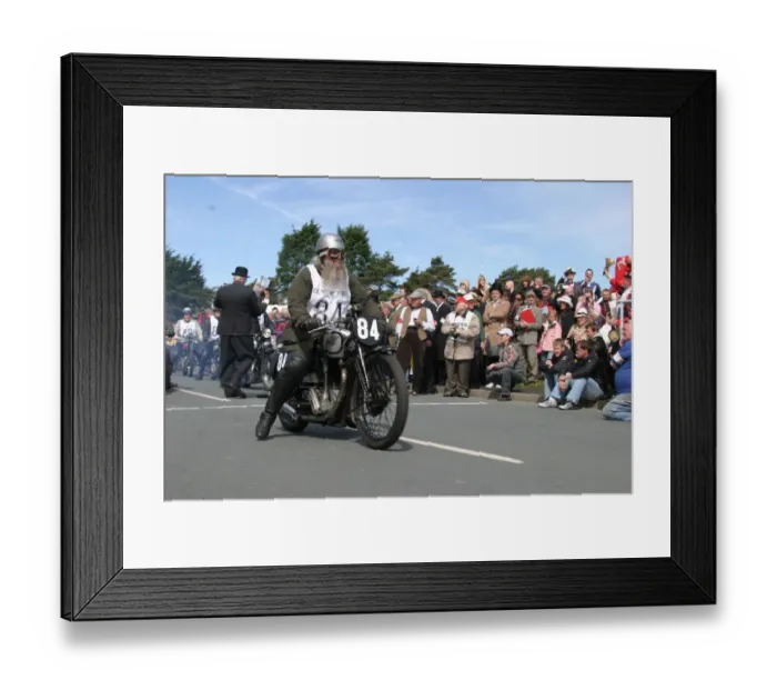 Framed Print : John Walker (1934 Norton) No. 84, 2007 Re-enactment Framed Print : John Walker (1934 Norton) No. 84, 2007 Re-enactment