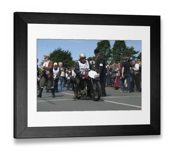 Framed Print : Paul Hipkin (1929 AJS) No. 70, 2007 Re-enactment Framed Print : Paul Hipkin (1929 AJS) No. 70, 2007 Re-enactment