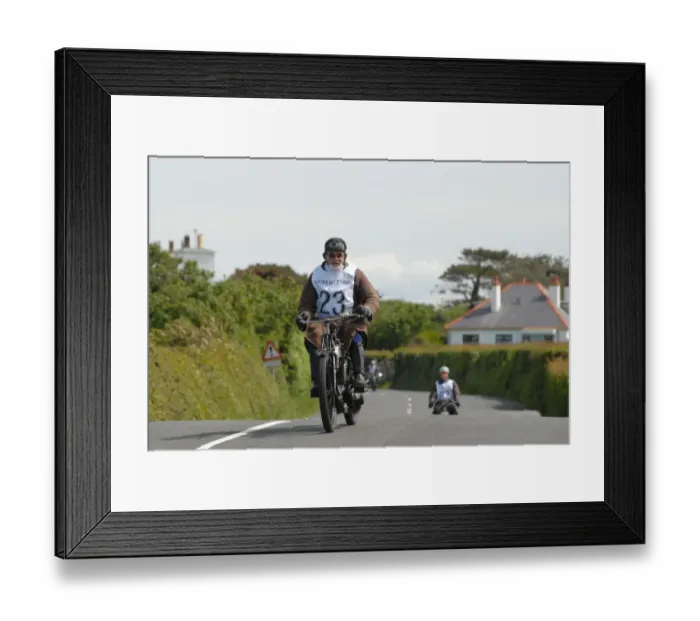 Framed Print : Trevor Blunt (1906 Minerva), No. 23, 2007 Re-enactment Framed Print : Trevor Blunt (1906 Minerva), No. 23, 2007 Re-enactment