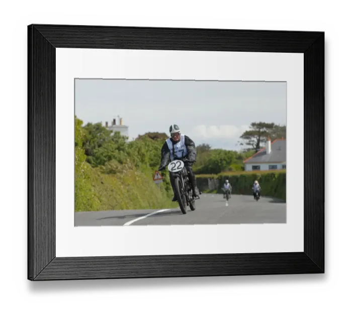 Framed Print : Ivan Rhodes (1928 Velocette), No. 57, 2007 Re-enactment Framed Print : Ivan Rhodes (1928 Velocette), No. 57, 2007 Re-enactment