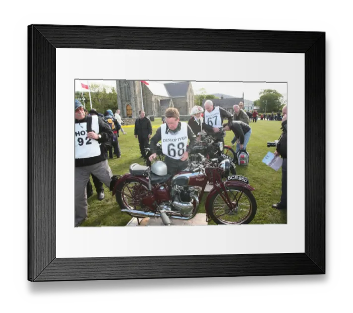 Framed Print : Mick Grant (1938 Triumph) No. 68 2007 Re-enactment Framed Print : Mick Grant (1938 Triumph) No. 68 2007 Re-enactment