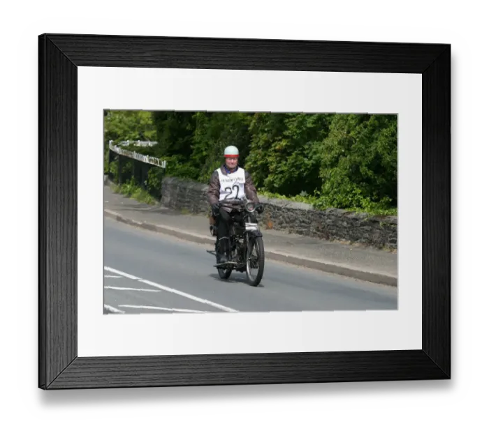 Framed Print : Tony Lockwood (1912 Motosacoche), No. 22, 2007 Re-enactment Framed Print : Tony Lockwood (1912 Motosacoche), No. 22, 2007 Re-enactment