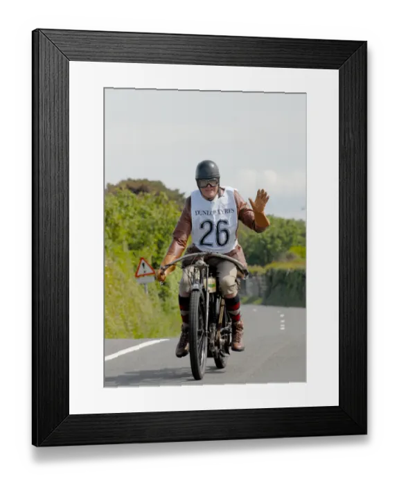 Framed Print : Rupert Murden (1914 Triumph), No. 26, 2007 Re-enactment Framed Print : Rupert Murden (1914 Triumph), No. 26, 2007 Re-enactment