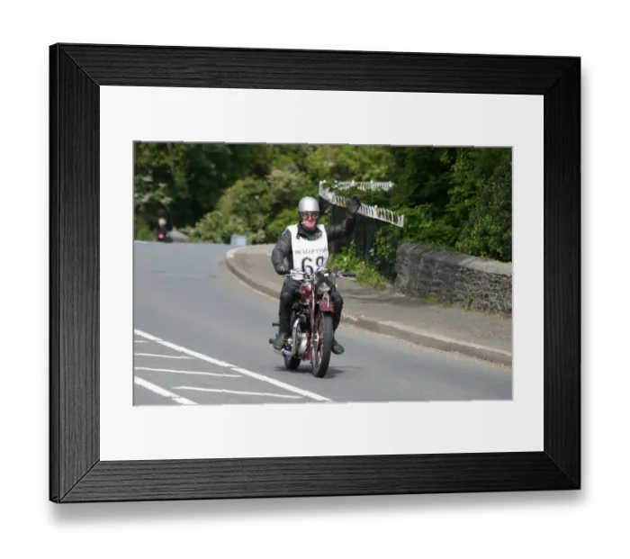 Framed Print : Mick Grant (1938 Triumph), No. 68, 2007 Re-enactment Framed Print : Mick Grant (1938 Triumph), No. 68, 2007 Re-enactment