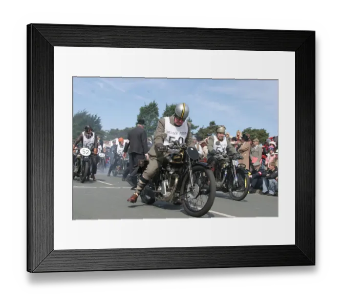 Framed Print : Brian Cope (1927 Velocette) No. 50, 2007 Re-enactment Framed Print : Brian Cope (1927 Velocette) No. 50, 2007 Re-enactment
