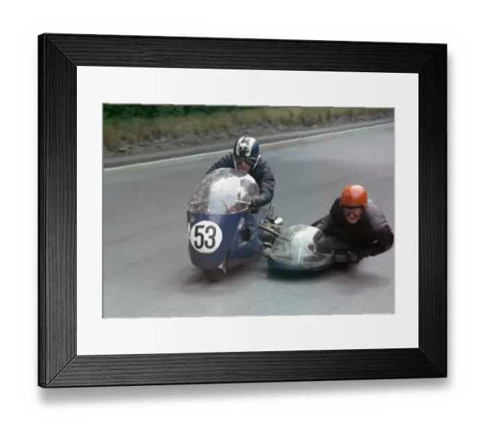 Framed Print : Barry Thompson & Richard Bradley (BMW) 1965 Sidecar TT Framed Print : Barry Thompson & Richard Bradley (BMW) 1965 Sidecar TT