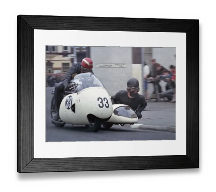 Framed Print : Terry Layton & T Willerton (Norton) 1966 Sidecar TT Framed Print : Terry Layton & T Willerton (Norton) 1966 Sidecar TT