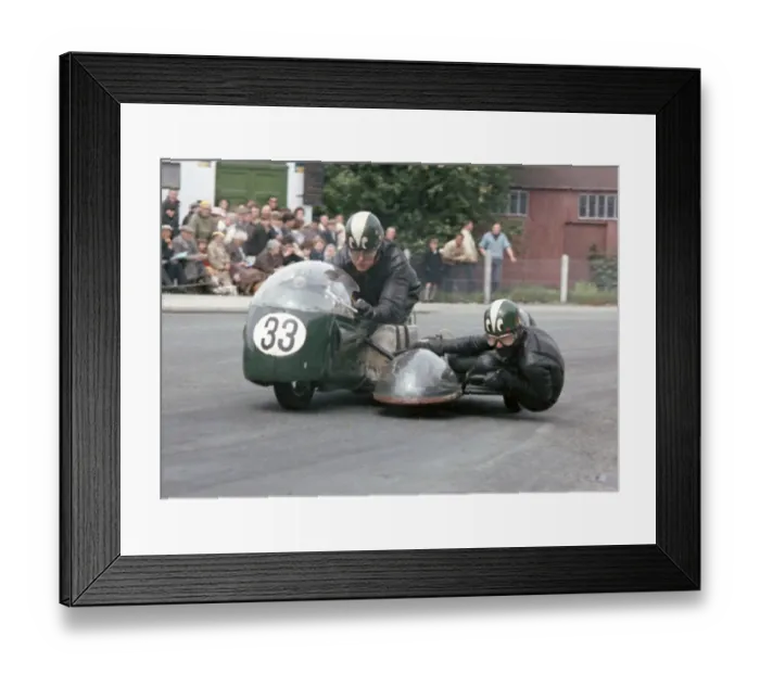 Framed Print : Mick Potter & David Wright (Triumph) 1965 Sidecar TT Framed Print : Mick Potter & David Wright (Triumph) 1965 Sidecar TT
