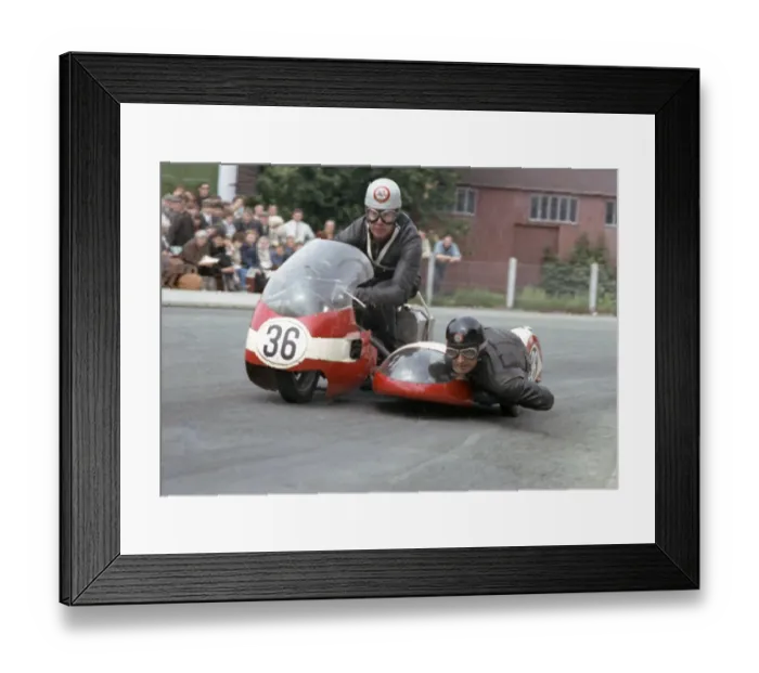 Framed Print : Tony Baitup & A B Diggle (Triumph) 1965 Sidecar TT Framed Print : Tony Baitup & A B Diggle (Triumph) 1965 Sidecar TT