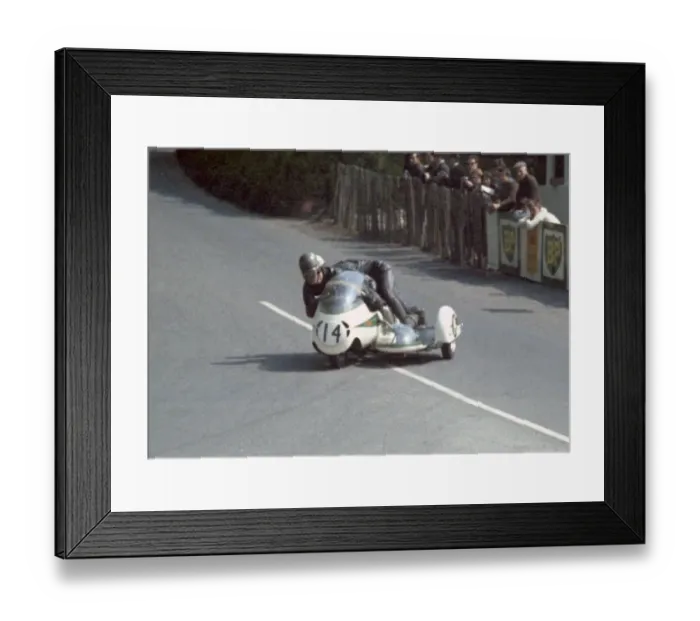 Framed Print : Peter Brown & D Bean (BSA) 1967 Sidecar TT Framed Print : Peter Brown & D Bean (BSA) 1967 Sidecar TT