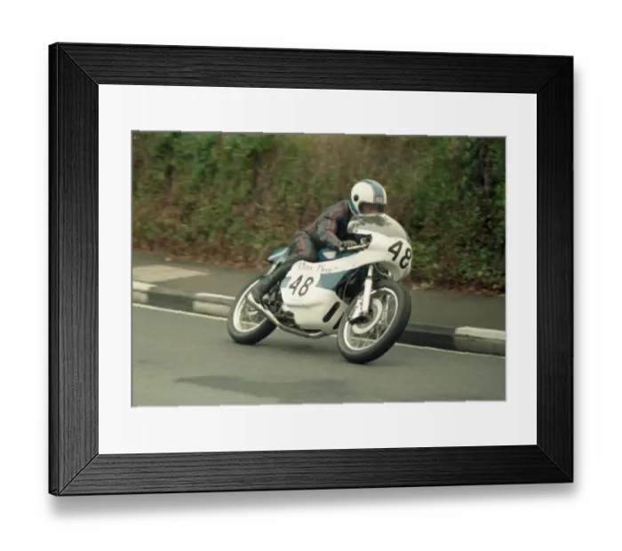Framed Print : Mark Lawton (BSA) 1987 Classic Manx Grand Prix