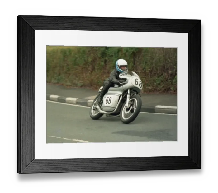 Framed Print : Tony Webb (Triumph) 1987 Classic Manx Grand Prix Framed Print : Tony Webb (Triumph) 1987 Classic Manx Grand Prix