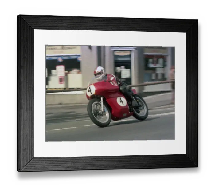 Framed Print : John Cronshaw (Unity BSA) 1983 Senior Classic Manx Grand Prix