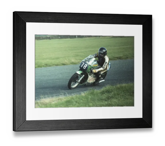 Framed Print : John Smyth (Yamaha) 1982 Jurby Airfield