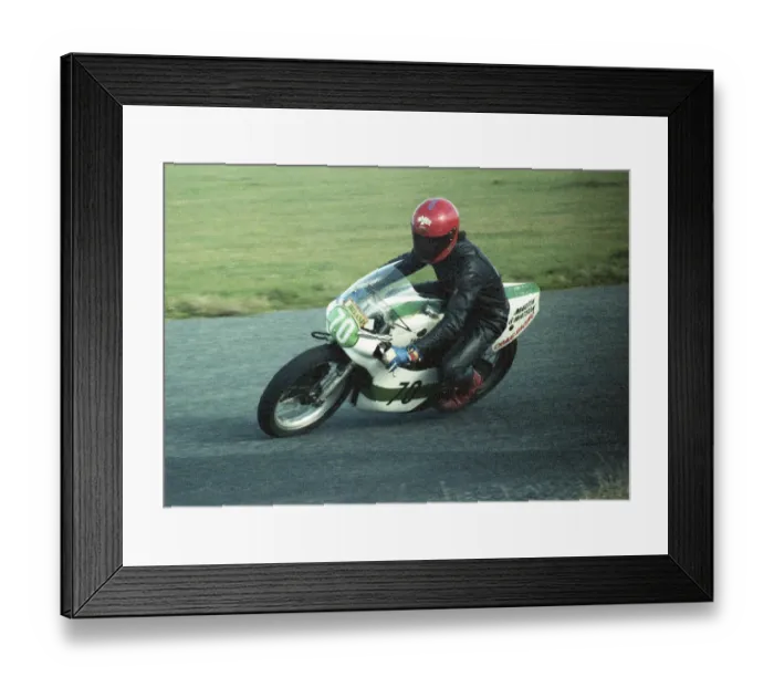 Framed Print : Billy Cummins (Yamaha) 1982 Jurby Airfield Framed Print : Billy Cummins (Yamaha) 1982 Jurby Airfield