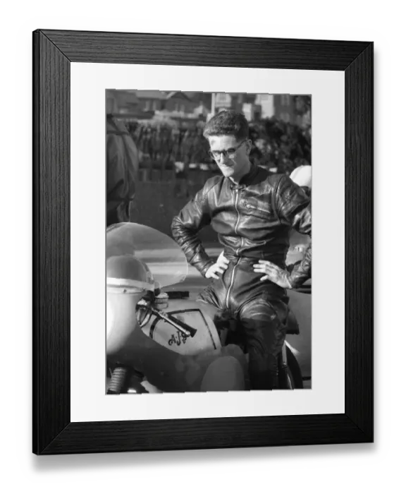 Framed Print : Ian Ablett (AJS) 1962 Junior Manx Grand Prix Framed Print : Ian Ablett (AJS) 1962 Junior Manx Grand Prix