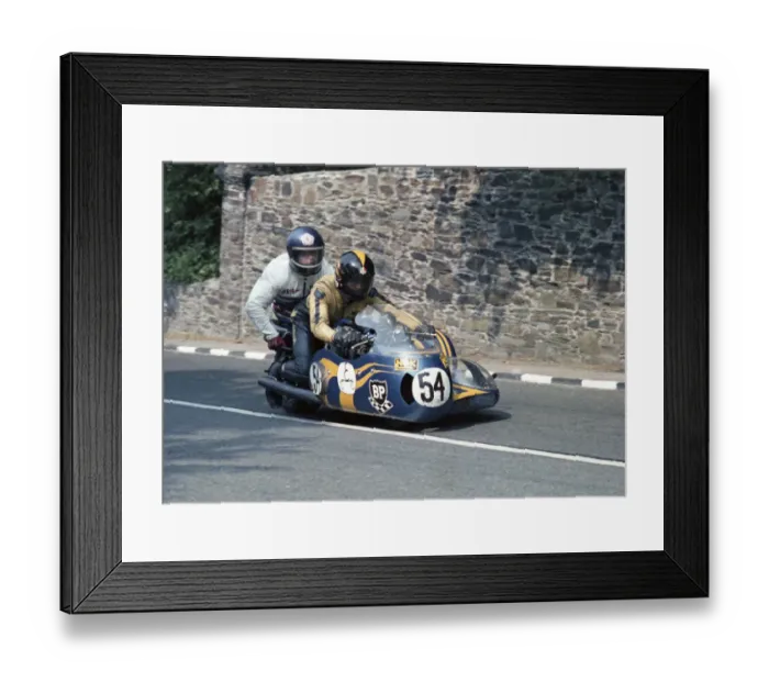 Framed Print : Mike Jones & Anthony Readman (Crystal Kawasak) 1978 Sidecar TT Framed Print : Mike Jones & Anthony Readman (Crystal Kawasak) 1978 Sidecar TT