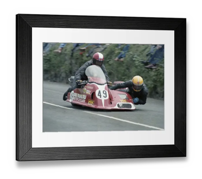 Framed Print : Ian McDonald & Andre Witherington (Kawasaki) 1978 Sidecar TT Framed Print : Ian McDonald & Andre Witherington (Kawasaki) 1978 Sidecar TT