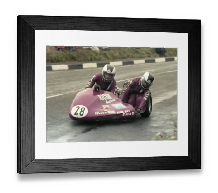 Framed Print : Marc Alexandre & Paul Gerard (Seymaz Yamaha) 1978 Sidecar TT
