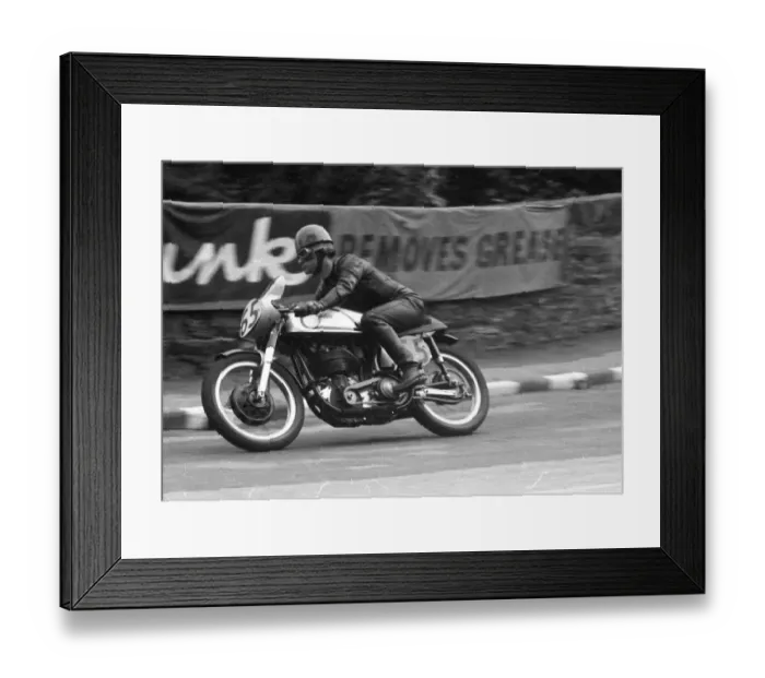 Framed Print : Greg Broughton (Norton) 1960 Senior Manx Grand Prix Framed Print : Greg Broughton (Norton) 1960 Senior Manx Grand Prix