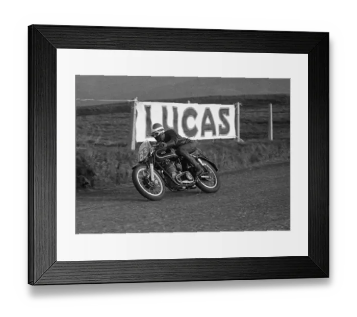 Framed Print : Frank Perris (AJS) 1955 Junior TT Framed Print : Frank Perris (AJS) 1955 Junior TT