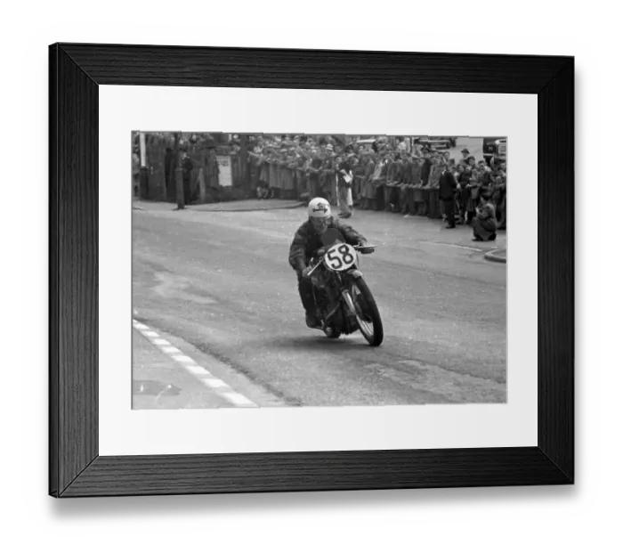 Framed Print : Don Chapman (AJS) 1955 Junior TT