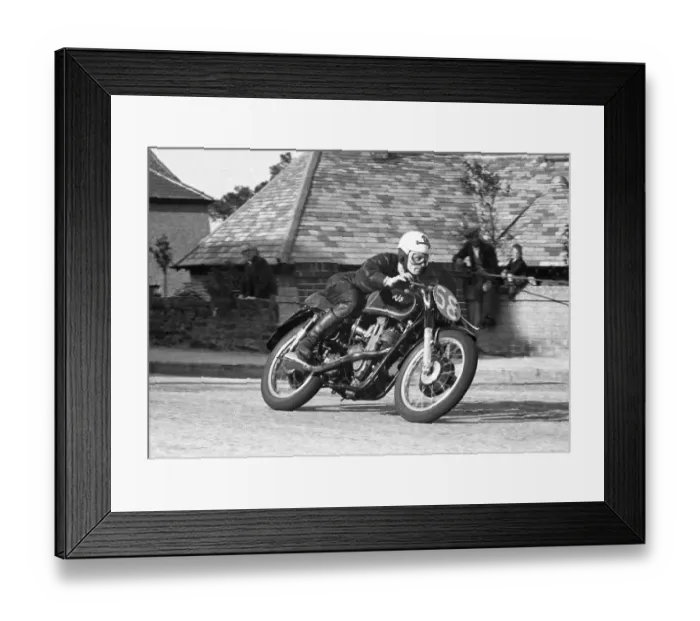 Framed Print : Don Chapman (AJS) 1955 Junior TT