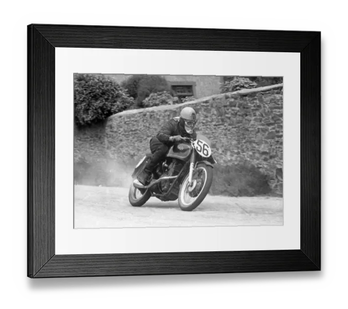 Framed Print : Harry Plews (AJS) 1955 Junior TT Framed Print : Harry Plews (AJS) 1955 Junior TT