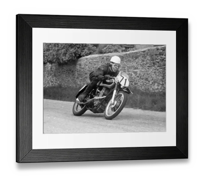 Framed Print : Tom Ovens (AJS) 1955 Junior TT Framed Print : Tom Ovens (AJS) 1955 Junior TT