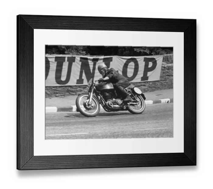 Framed Print : Harry Plews (AJS) 1955 Junior TT Framed Print : Harry Plews (AJS) 1955 Junior TT