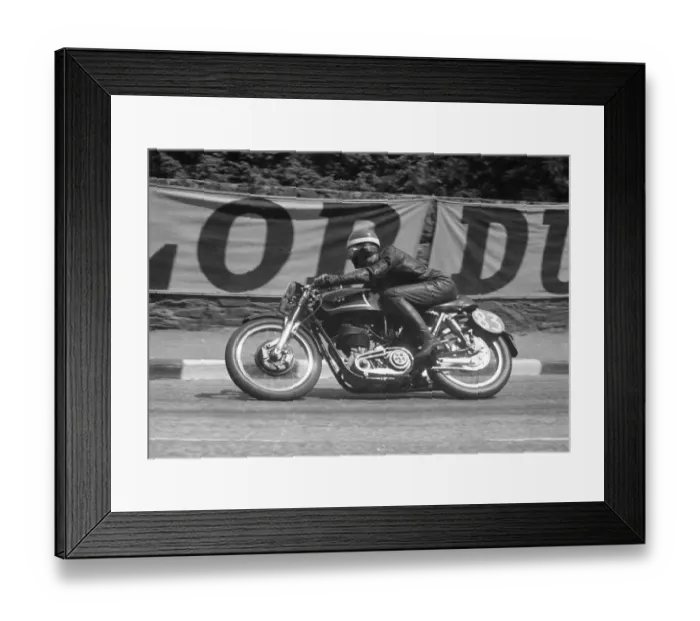 Framed Print : Frank Perris (AJS) 1955 Junior TT Framed Print : Frank Perris (AJS) 1955 Junior TT