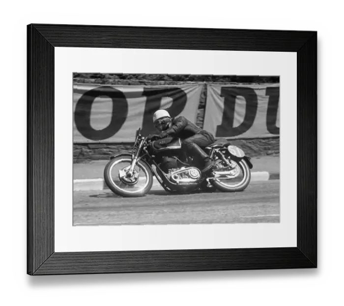 Framed Print : Henry Collier (AJS) 1955 Junior TT Framed Print : Henry Collier (AJS) 1955 Junior TT