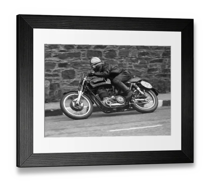 Framed Print : Harry Pearce (AJS) 1955 Junior TT