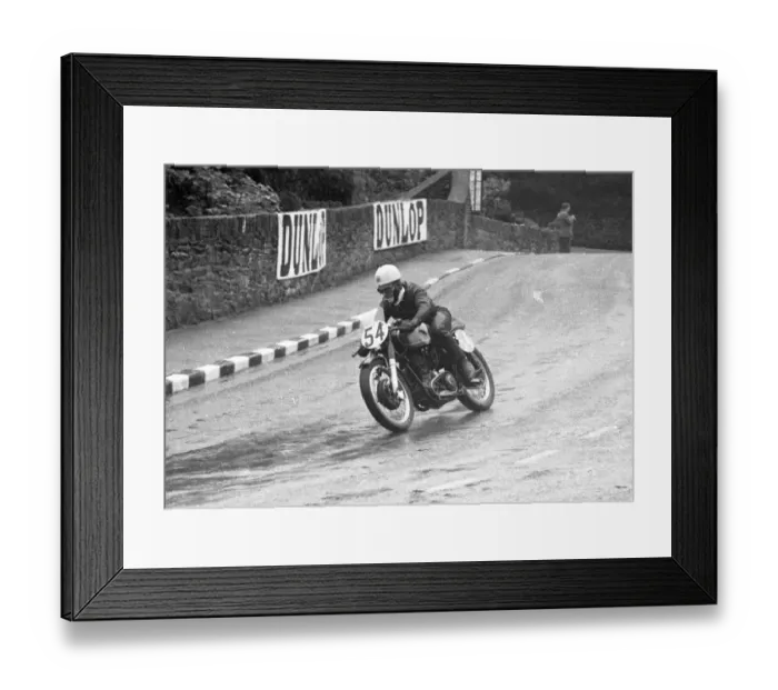 Framed Print : Fred Cook (AJS) 1956 Junior TT Framed Print : Fred Cook (AJS) 1956 Junior TT