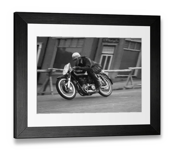 Framed Print : Arnold Jones (AJS) 1956 Junior TT Framed Print : Arnold Jones (AJS) 1956 Junior TT