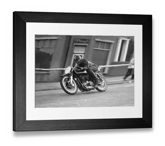 Framed Print : Bob Cook (AJS) 1956 Junior TT Framed Print : Bob Cook (AJS) 1956 Junior TT