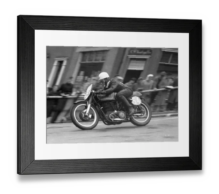 Framed Print : Fred Cook (AJS) 1956 Junior TT Framed Print : Fred Cook (AJS) 1956 Junior TT