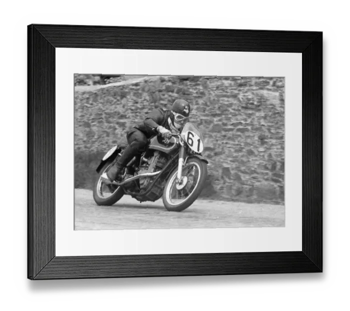 Framed Print : Fred Cook (AJS) 1955 Junior TT Framed Print : Fred Cook (AJS) 1955 Junior TT
