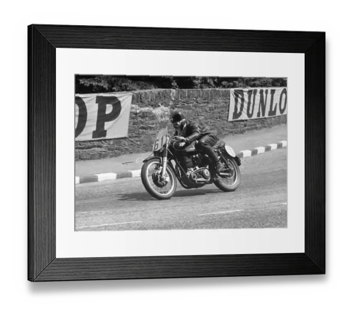 Framed Print : Fred Cook (AJS) 1955 Junior TT Framed Print : Fred Cook (AJS) 1955 Junior TT