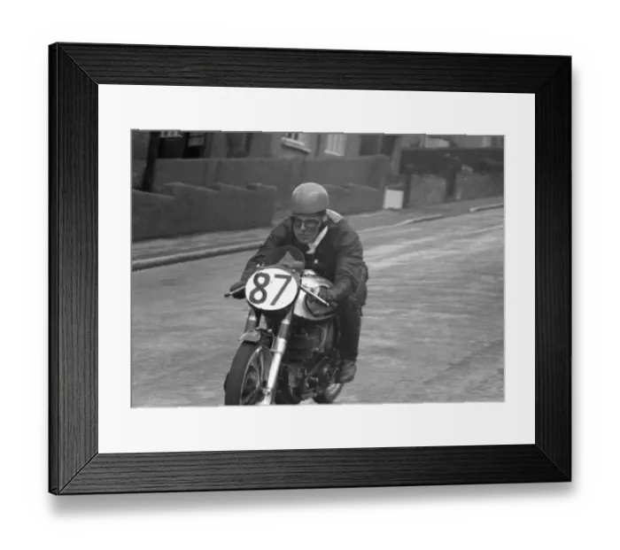 Framed Print : Brian Freestone (Norton) 1956 Junior TT Framed Print : Brian Freestone (Norton) 1956 Junior TT