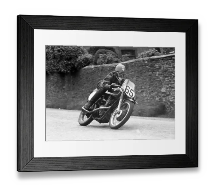 Framed Print : Roy Capner (BSA) 1956 Junior TT