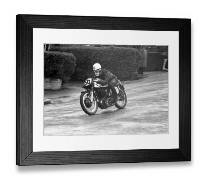 Framed Print : Mike O Rourke (Norton) 1956 Junior TT Framed Print : Mike O Rourke (Norton) 1956 Junior TT
