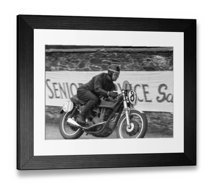 Framed Print : Joe Glazebrook (AJS) 1956 Junior TT Framed Print : Joe Glazebrook (AJS) 1956 Junior TT