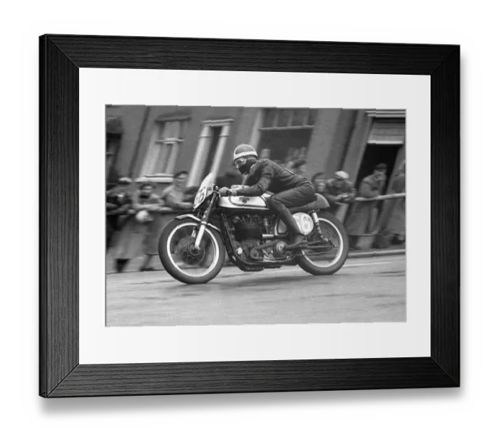 Framed Print : Phil Carter (Norton) 1956 Junior TT Framed Print : Phil Carter (Norton) 1956 Junior TT