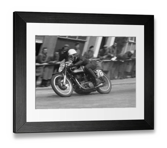 Framed Print : Fred Cook (Matchless) 1956 Senior TT Framed Print : Fred Cook (Matchless) 1956 Senior TT