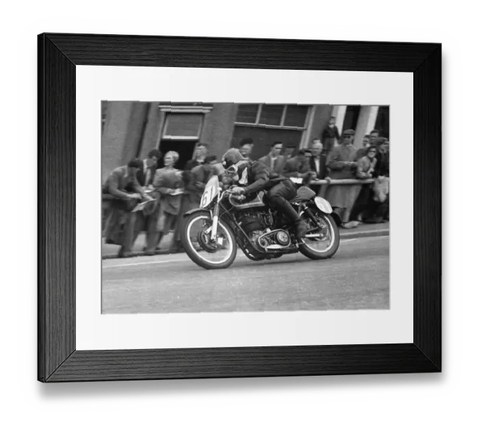 Framed Print : Fred Cook (AJS) 1955 Junior TT Framed Print : Fred Cook (AJS) 1955 Junior TT