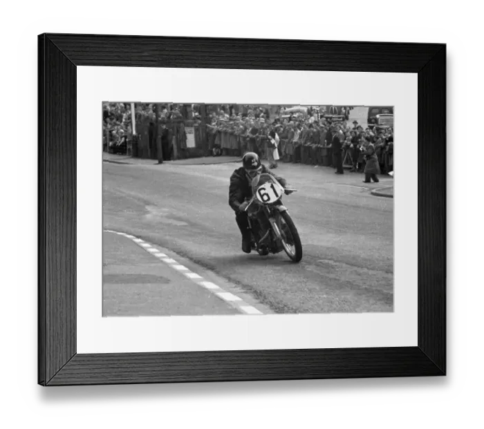 Framed Print : Fred Cook (AJS) 1955 Junior TT Framed Print : Fred Cook (AJS) 1955 Junior TT