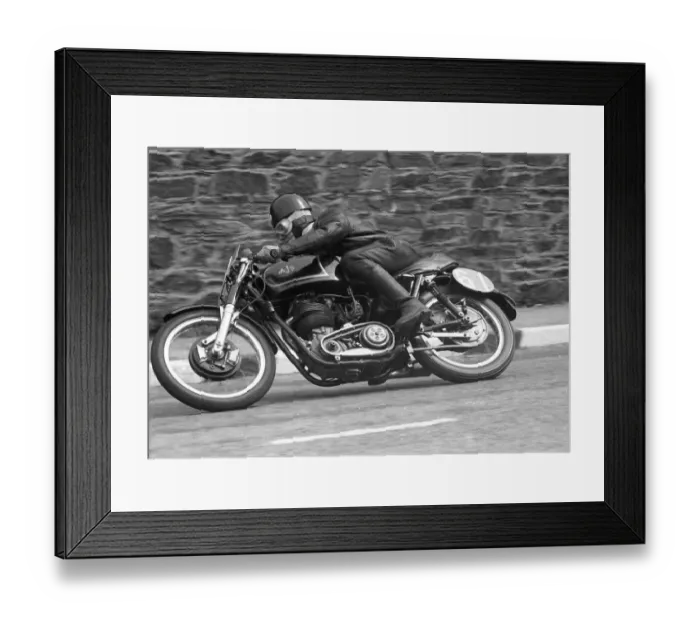 Framed Print : Fred Cook (AJS) 1955 Junior TT Framed Print : Fred Cook (AJS) 1955 Junior TT