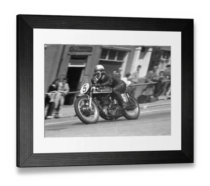 Framed Print : George Costain (Norton) 1957 Senior TT Framed Print : George Costain (Norton) 1957 Senior TT